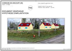 Insertion paysagère et hypothèse d'implantation, dossier de permis d'aménager, commune d'Aincourt